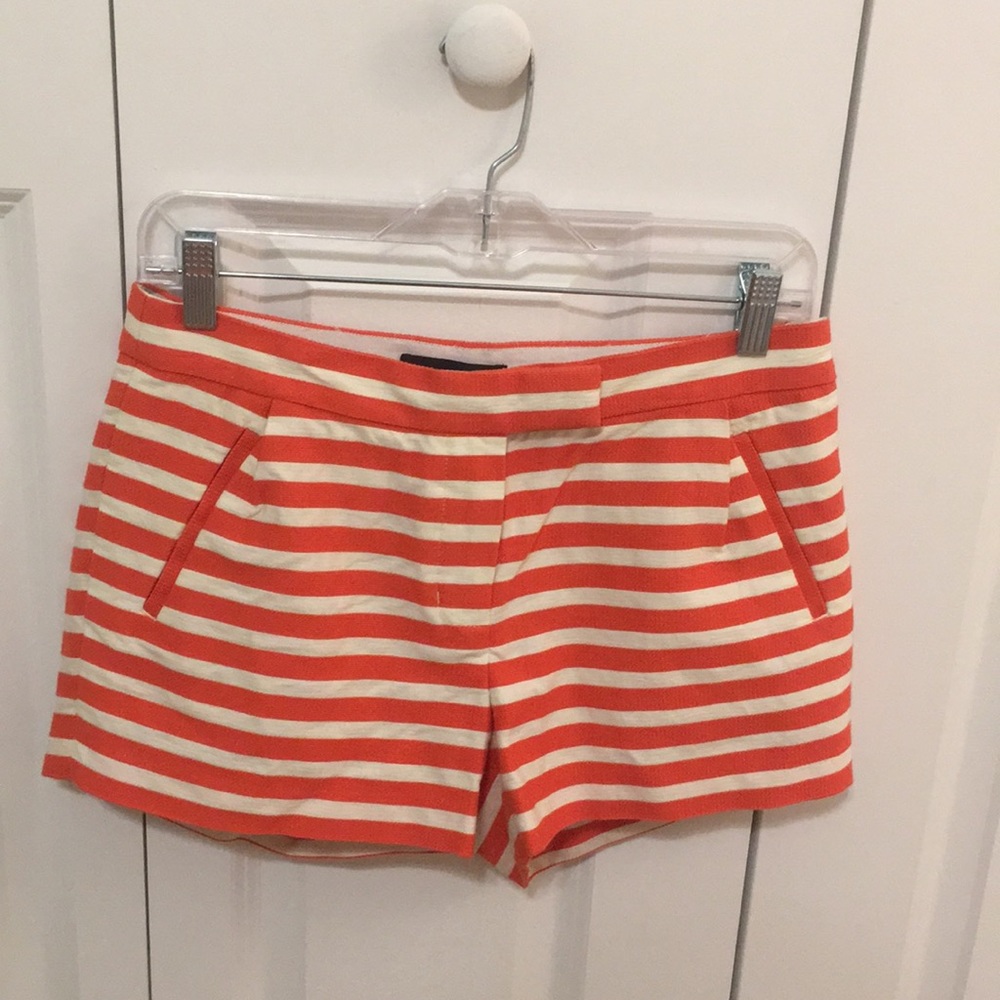 NWOT J.Crew Cream and Orange shorts size 2